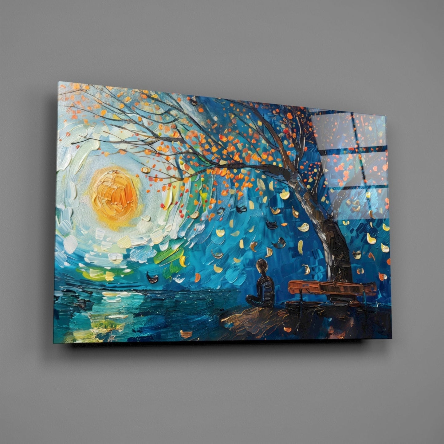 Solitude and Peace Glass Wall Art