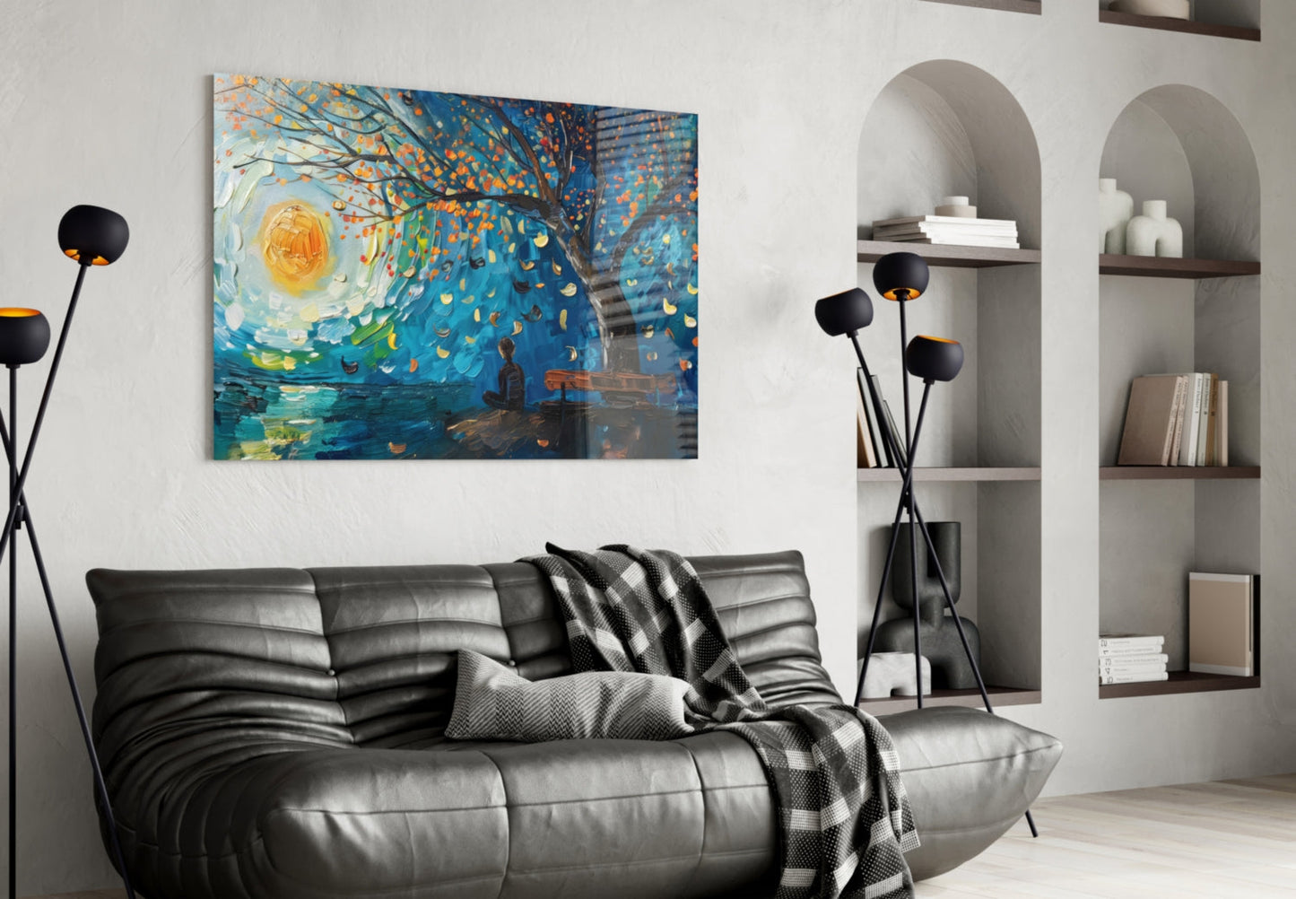 Solitude and Peace Glass Wall Art