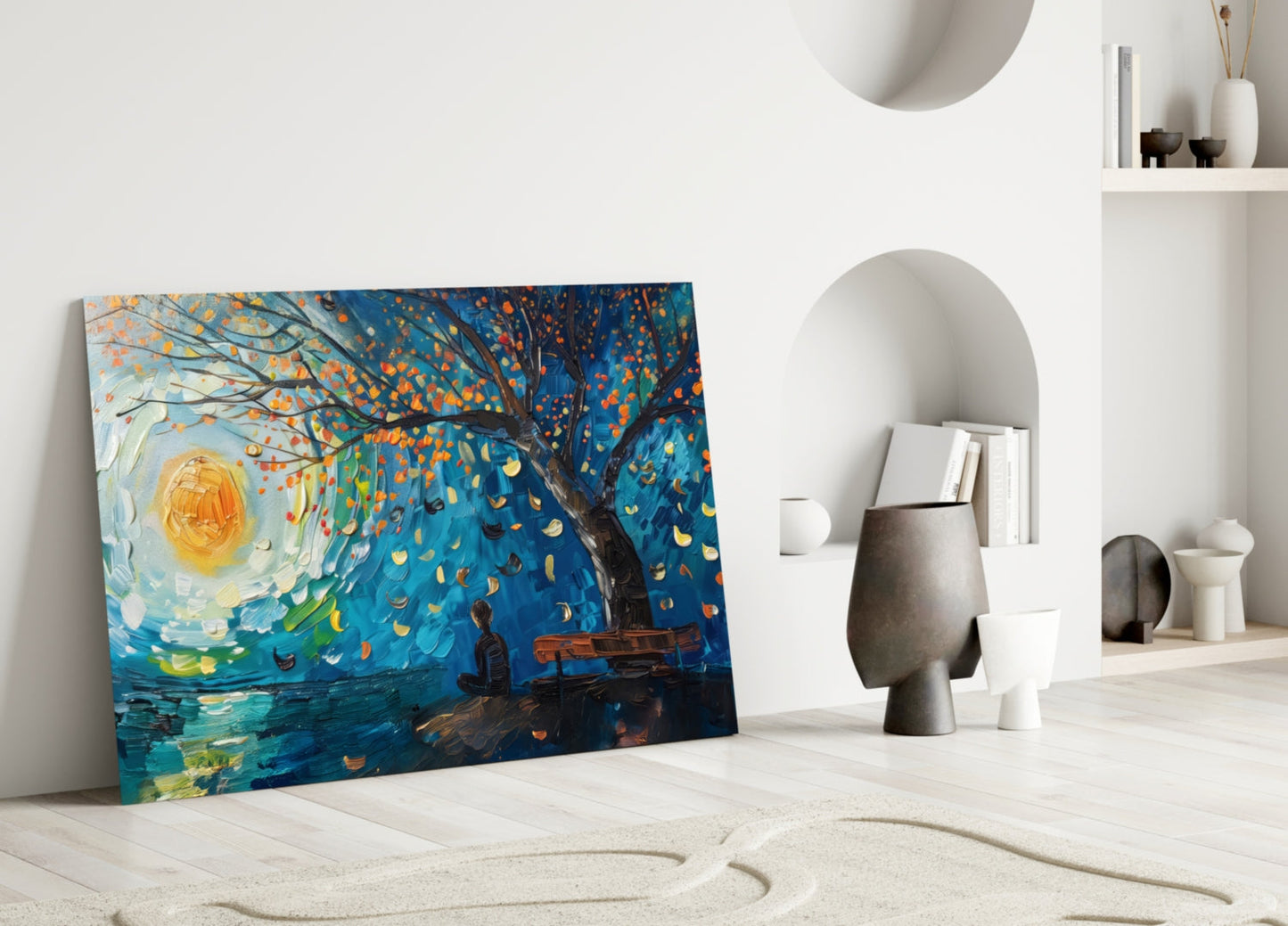 Solitude and Peace Glass Wall Art