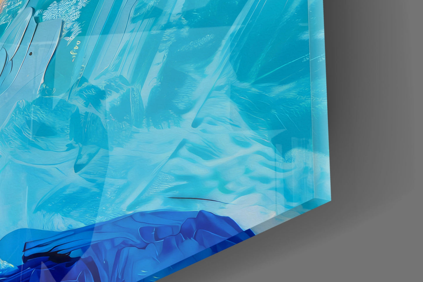 Woman in Orange Hat Glass Wall Art