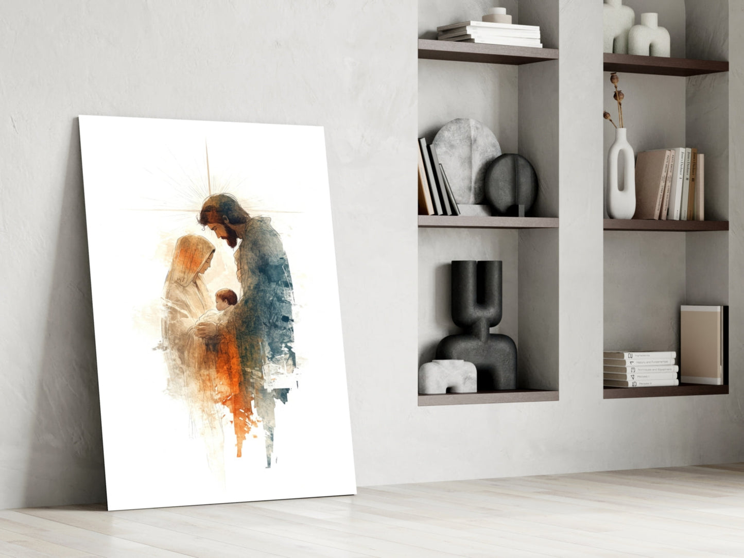 Holy Family Glass Wall Art
