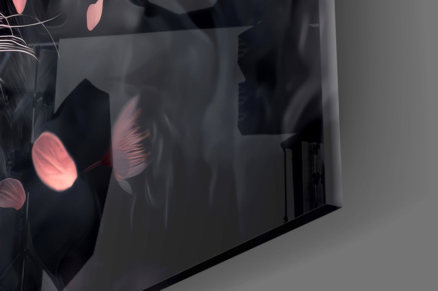 Lion of the Night Glass Wall Art