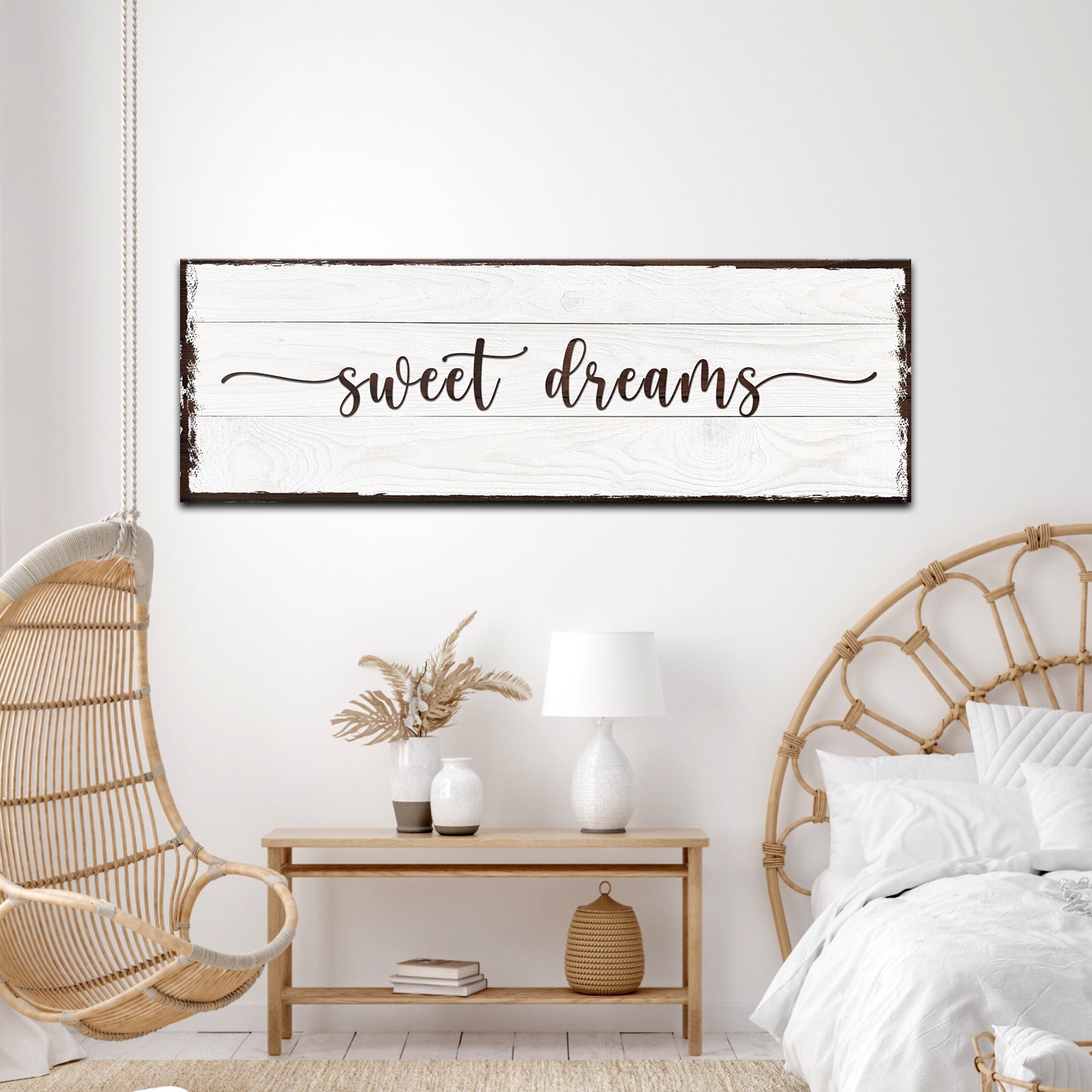 Personalized Sweet Dreams nursery canvas sign with child's name