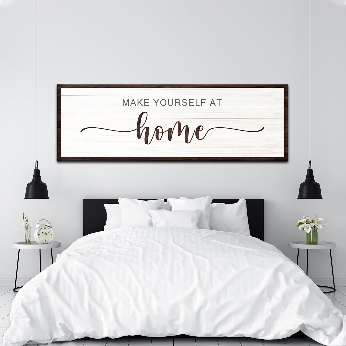 Make Yourself At Home Rustic Canvas Sign