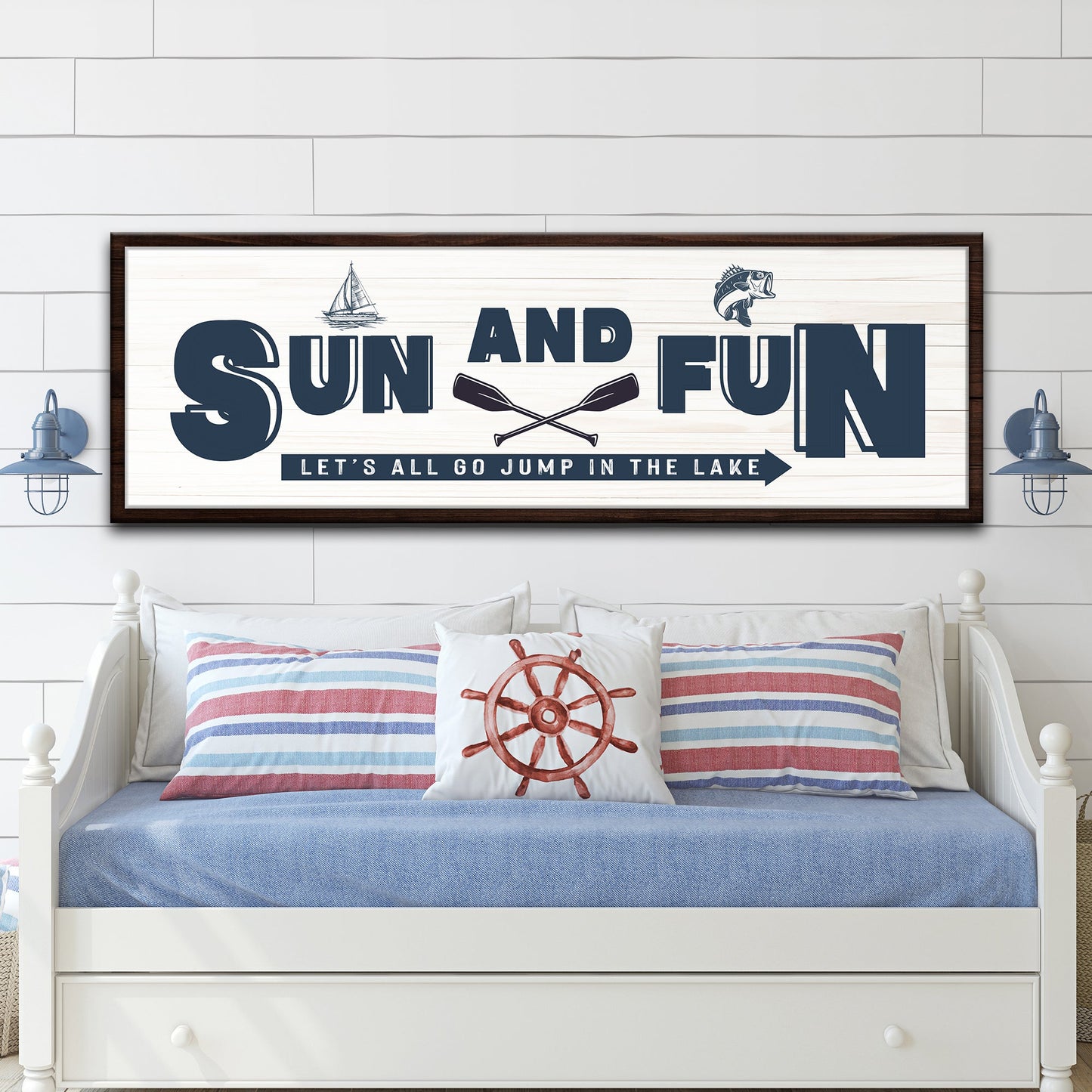 Sun And Fun Poolside Canvas Sign