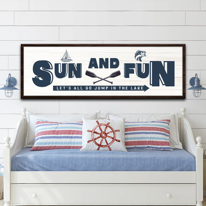 Sun And Fun Poolside Canvas Sign