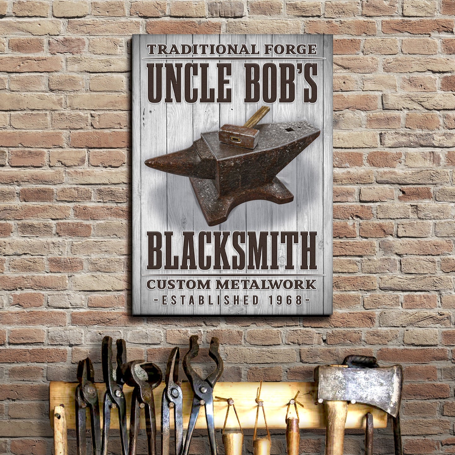 Traditional Blacksmith Forger Canvas Wall Art