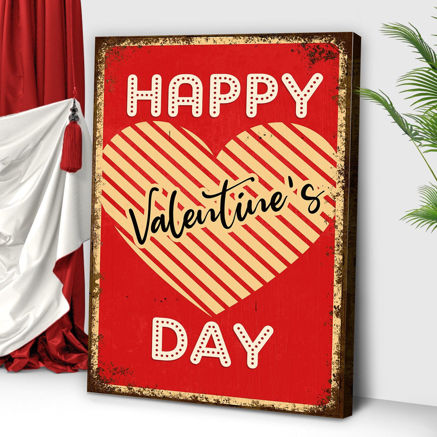Valentine's Day Heart Canvas Wall Art
