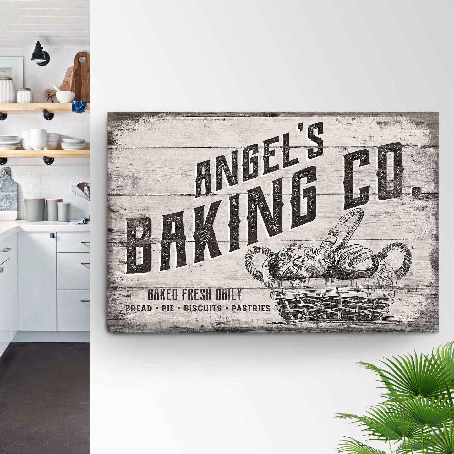 Baking Co Canvas Sign