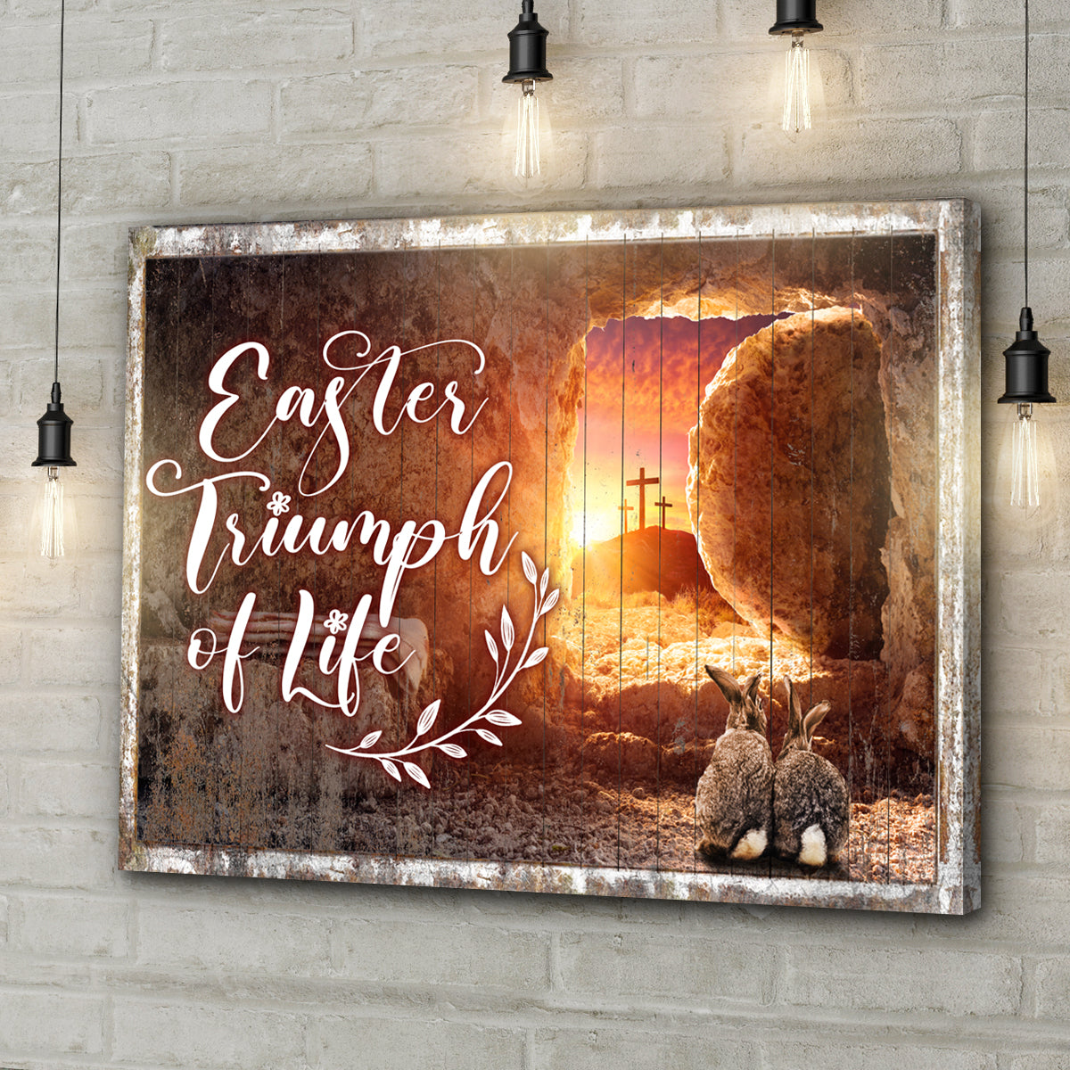 Easter Triumph of Life Canvas Wall Sign