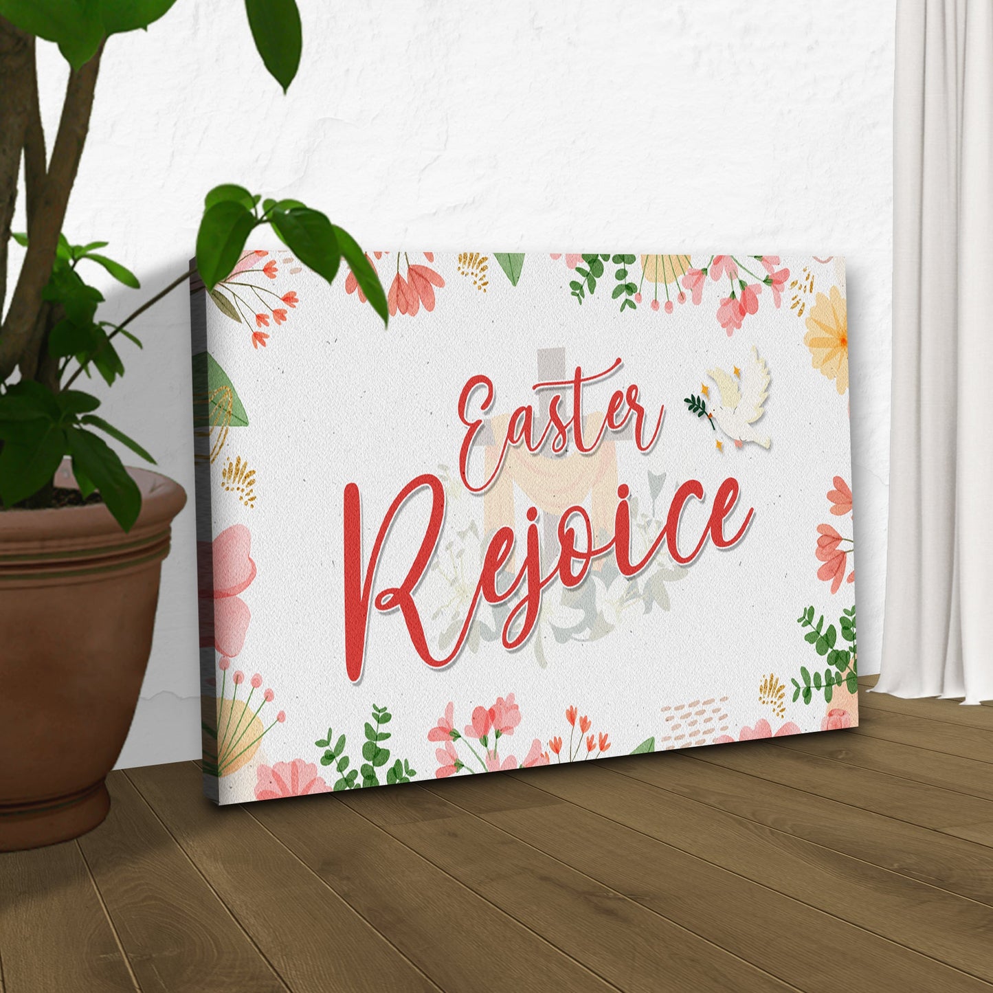 Easter Rejoice Canvas Wall Sign