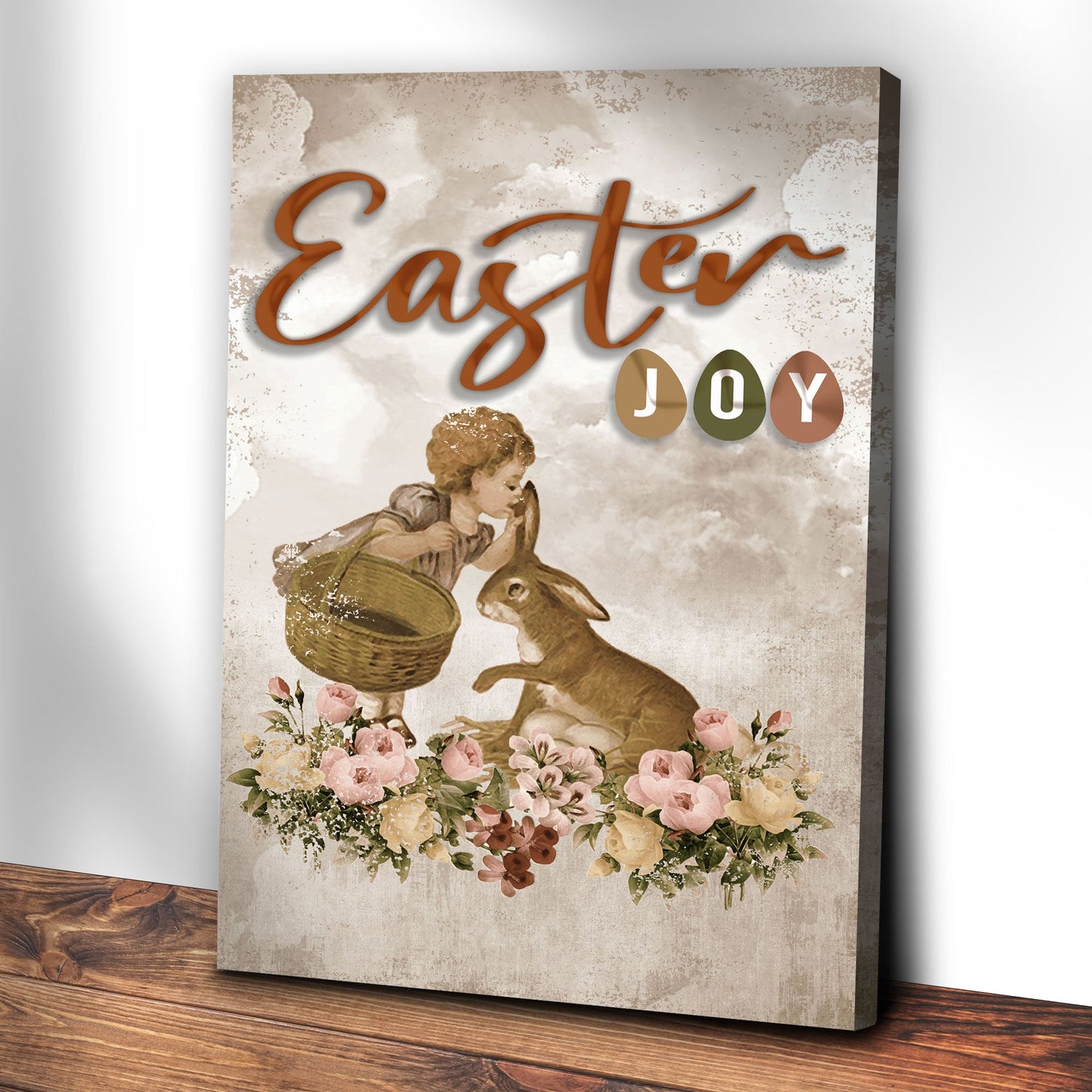 Easter Joy Canvas Wall Sign