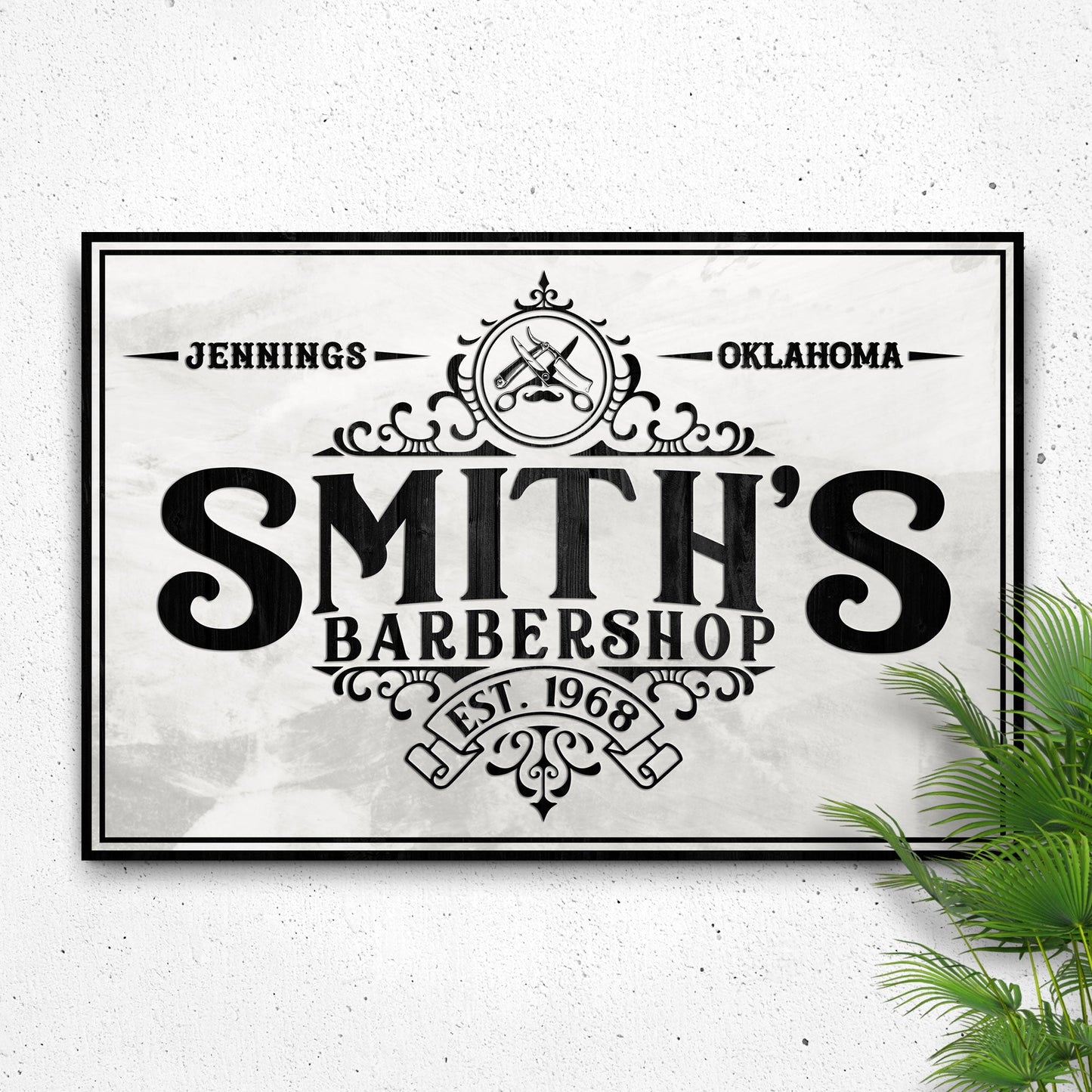 Barbershop Canvas Sign