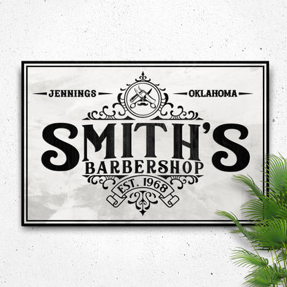 Barbershop Canvas Sign
