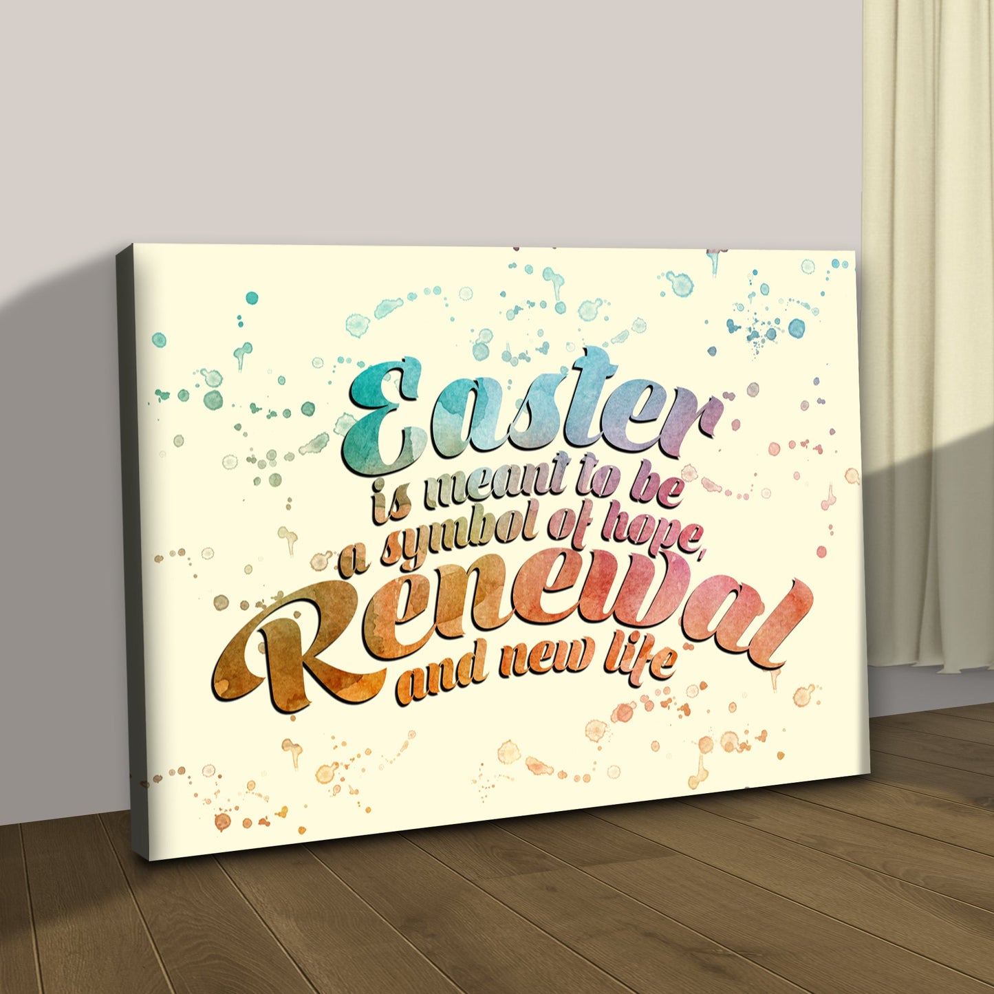 Easter Symbol of Hope Renewal and New Life Canvas Sign