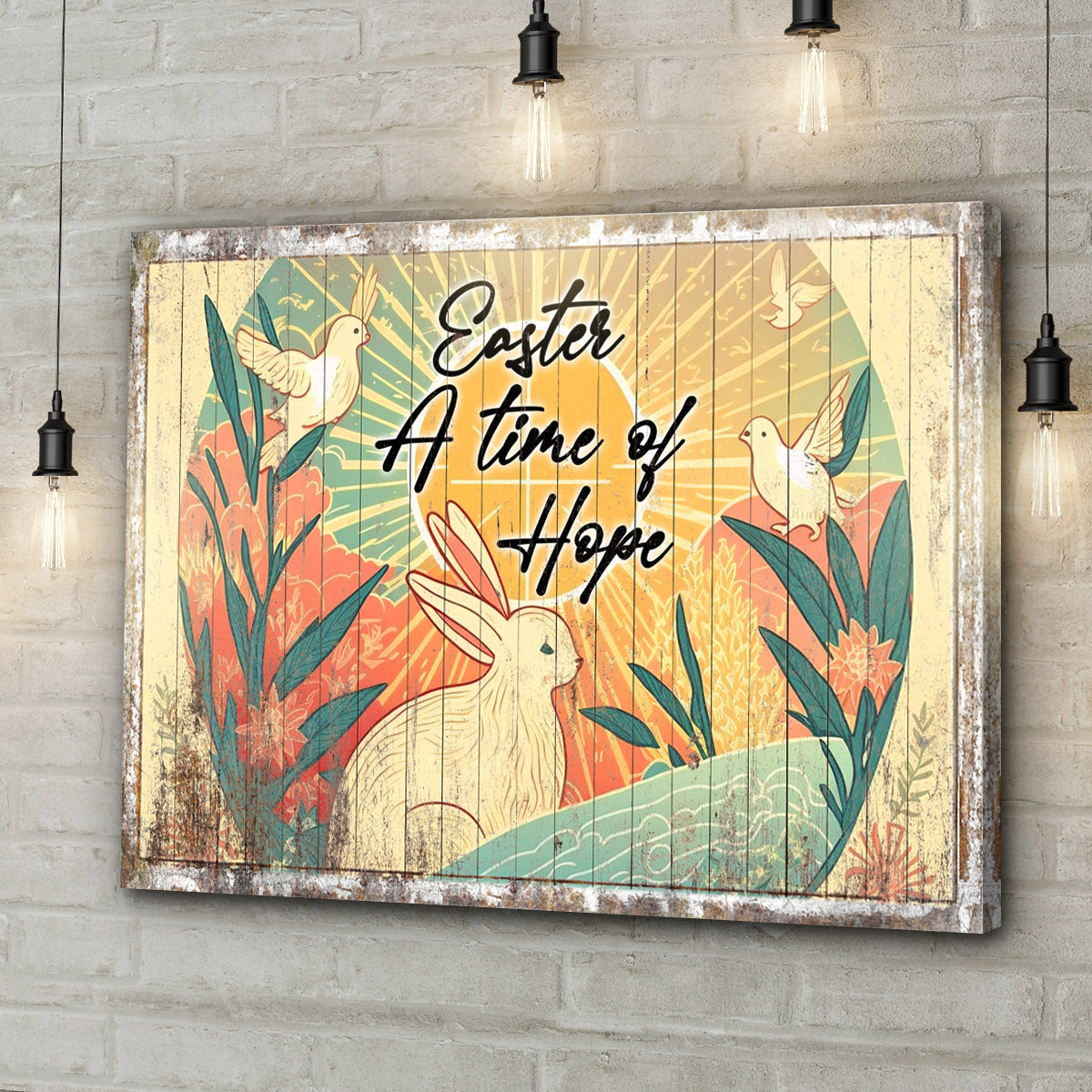 Easter A Time of Hope Canvas Sign