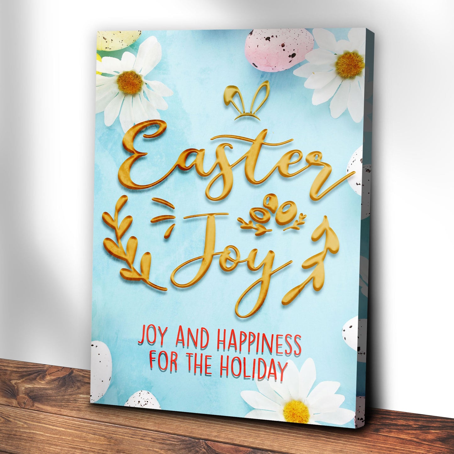 Easter Joy Canvas Wall Sign