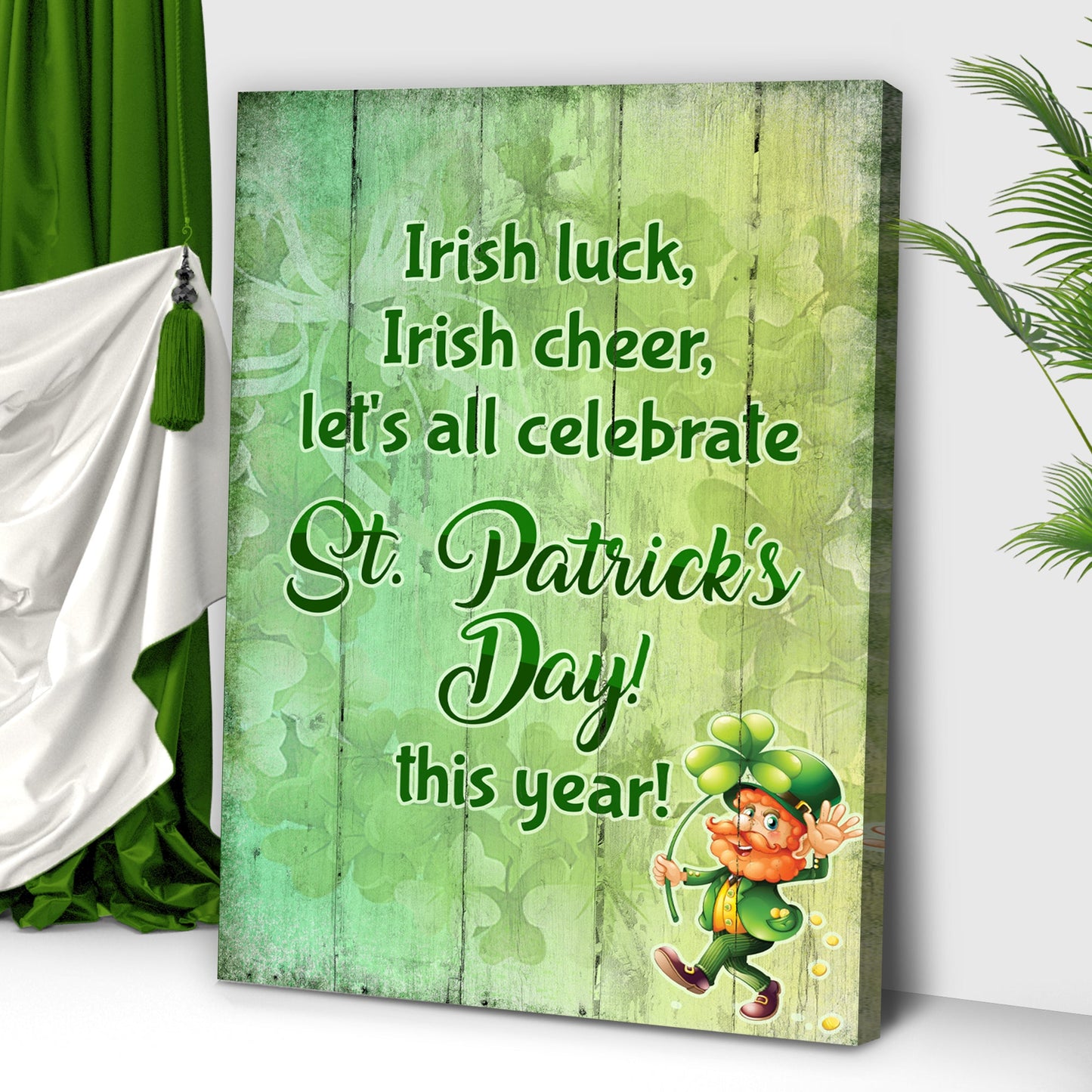 Irish Luck Irish Cheer St. Patrick's Day Canvas Art