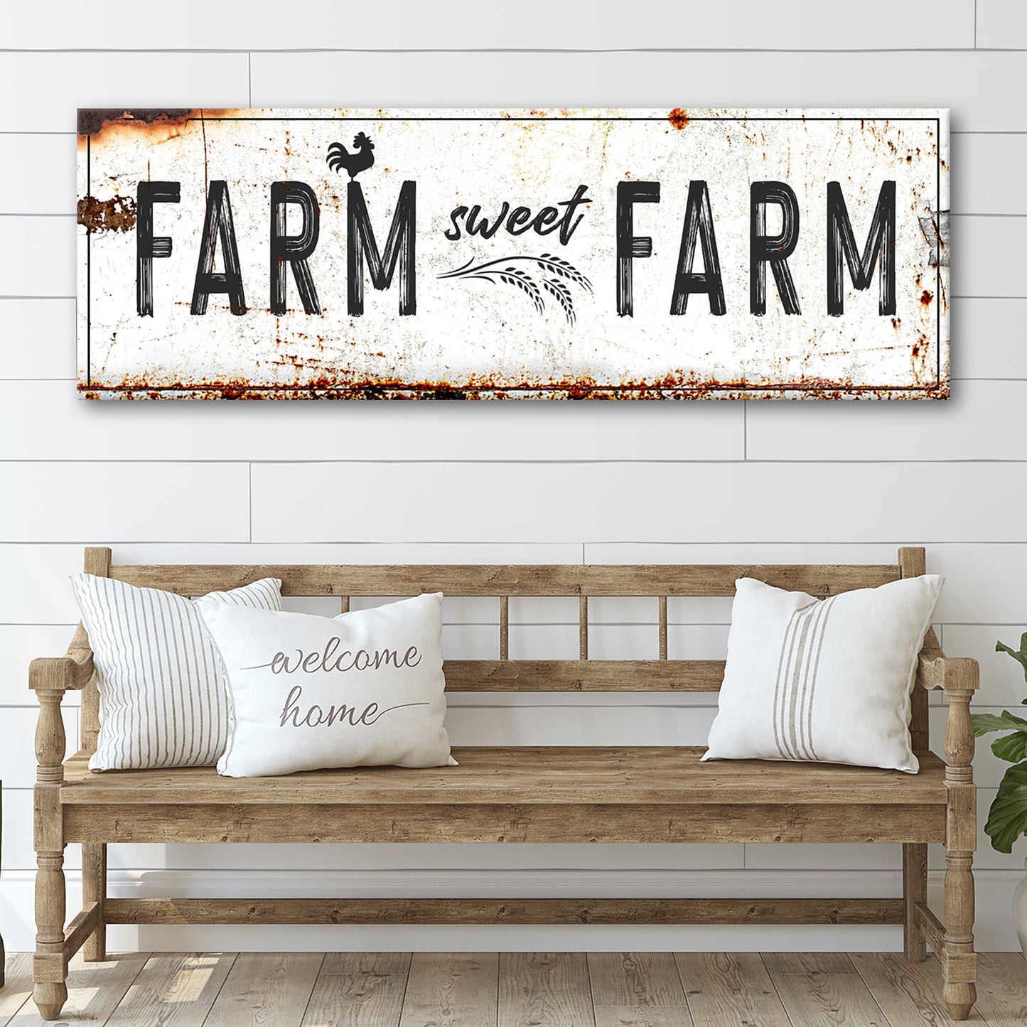Personalized farm sweet farm canvas sign with custom family name