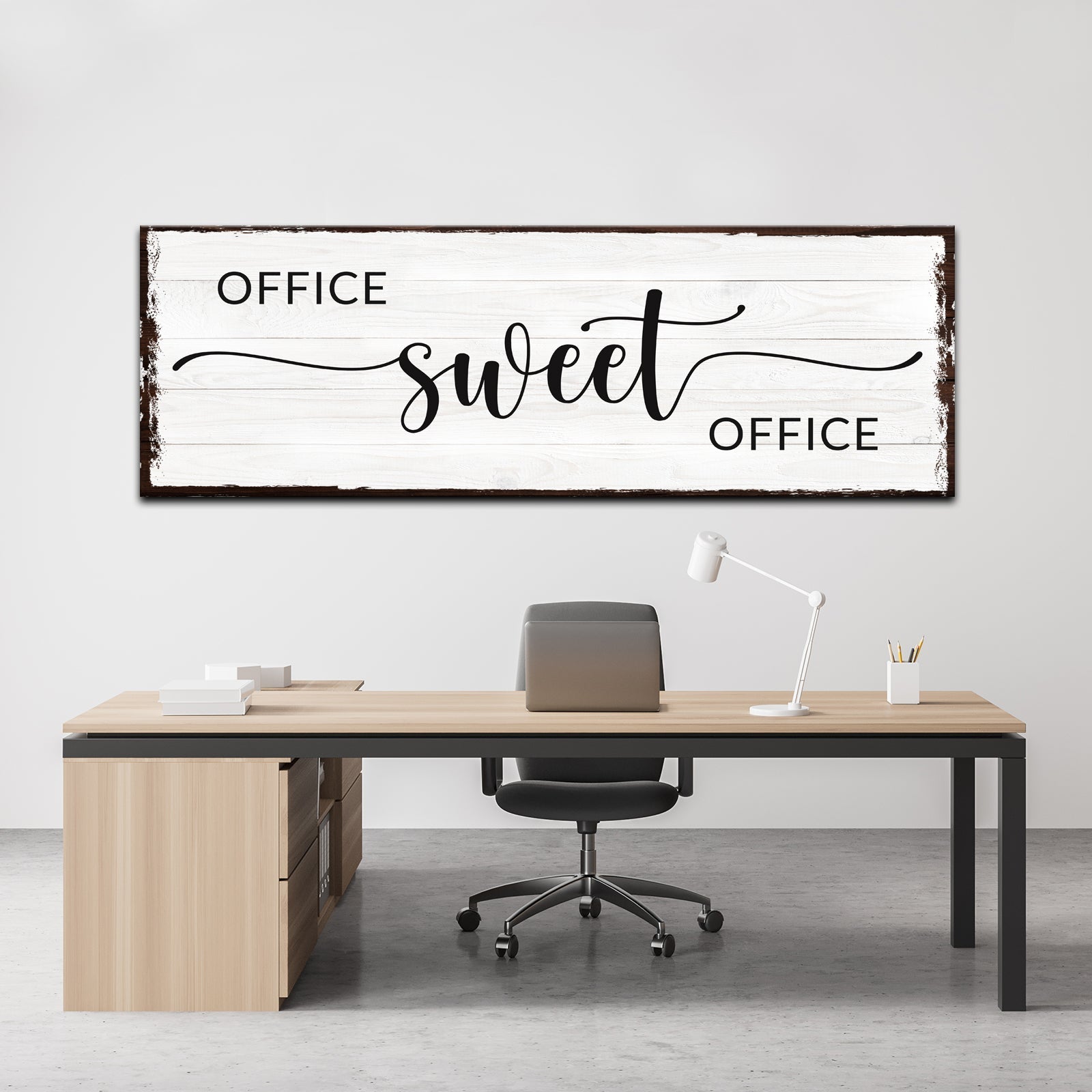 Office sweet office canvas sign for a home office or desk