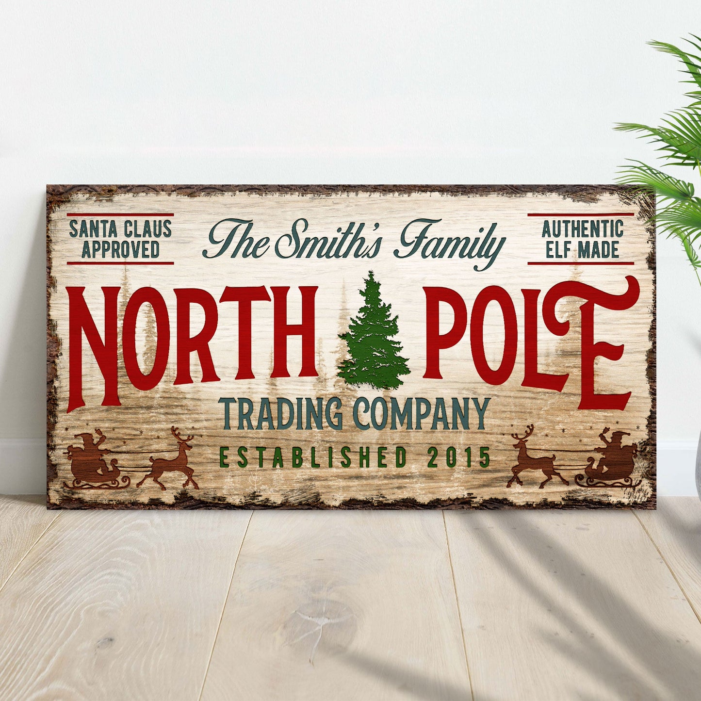 Christmas Trading Co Sign Canvas Wall Art