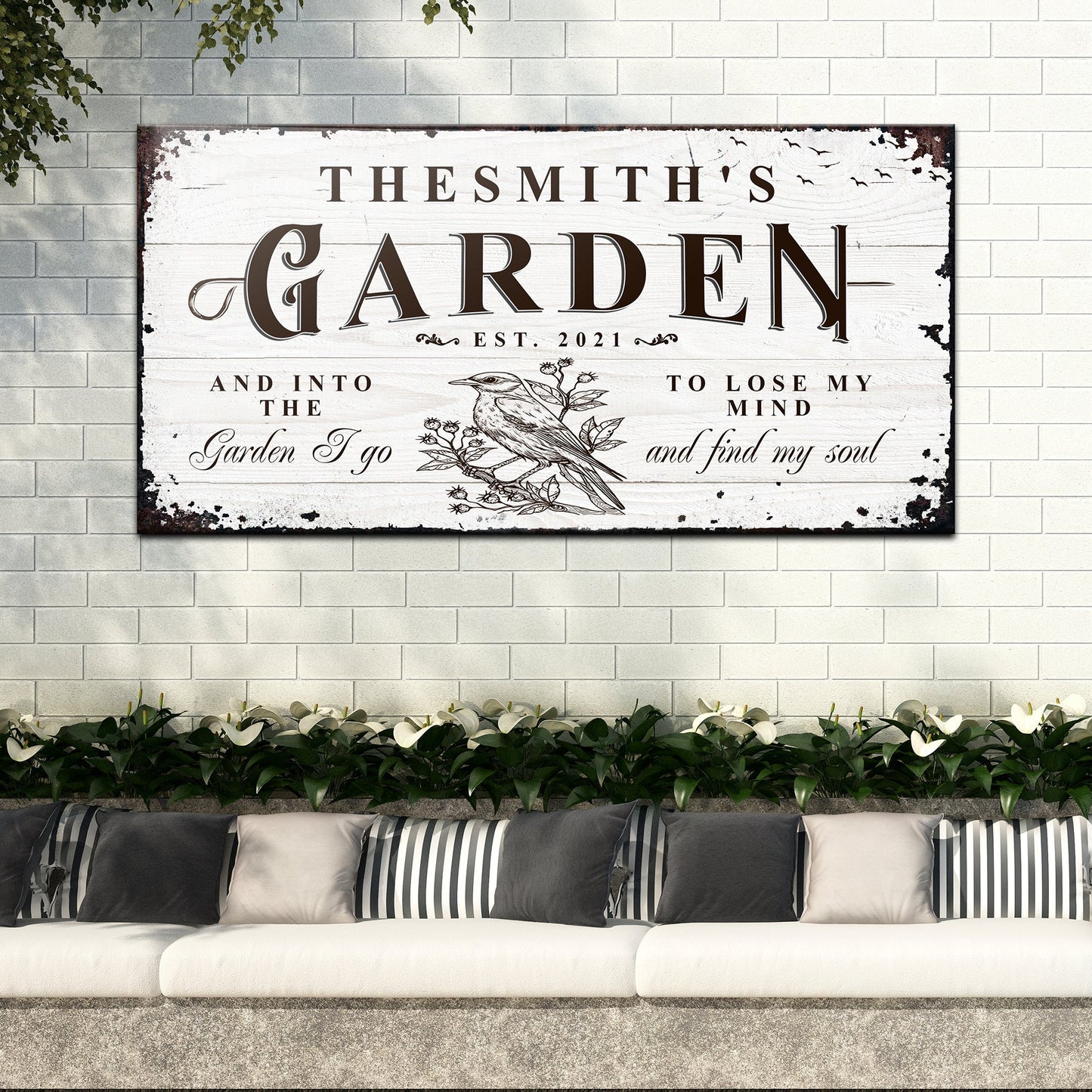 Family Garden Personalized Canvas Sign