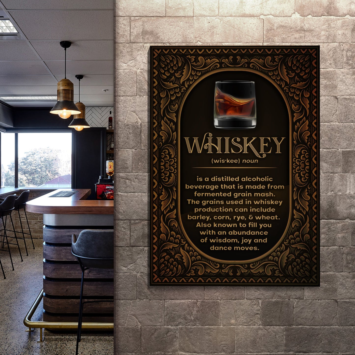 Whiskey Definition Canvas Wall Art