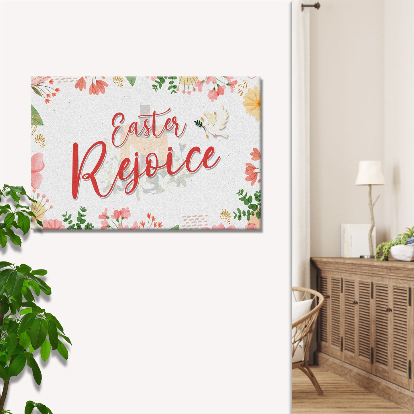 Easter Rejoice Canvas Wall Sign