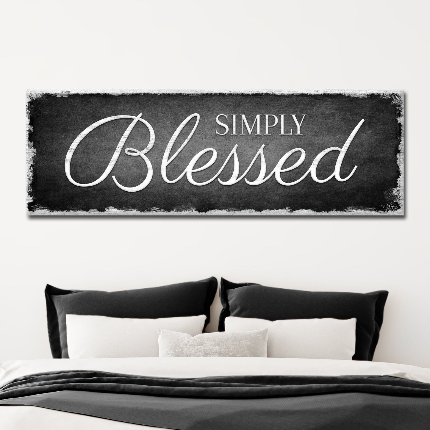 Simply Blessed Sign Canvas Wall Art