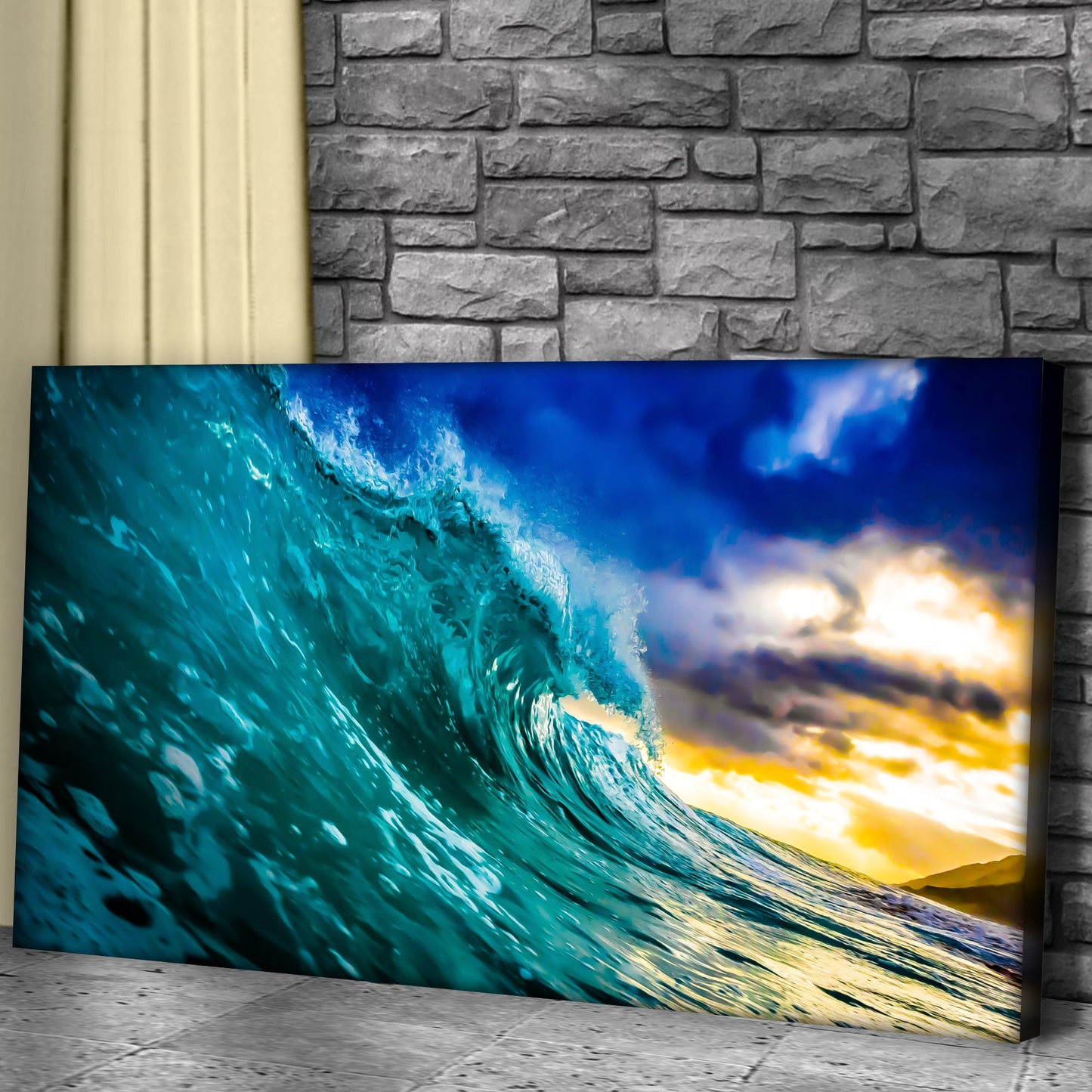 Fast Waves Ocean Canvas Wall Art