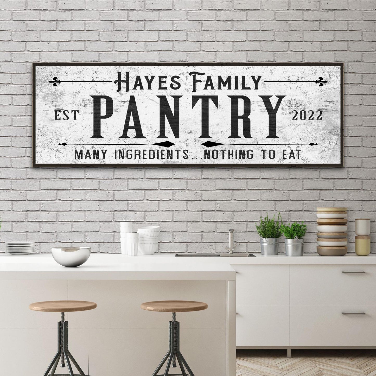Many Ingredients Nothing to Eat Pantry Canvas Sign