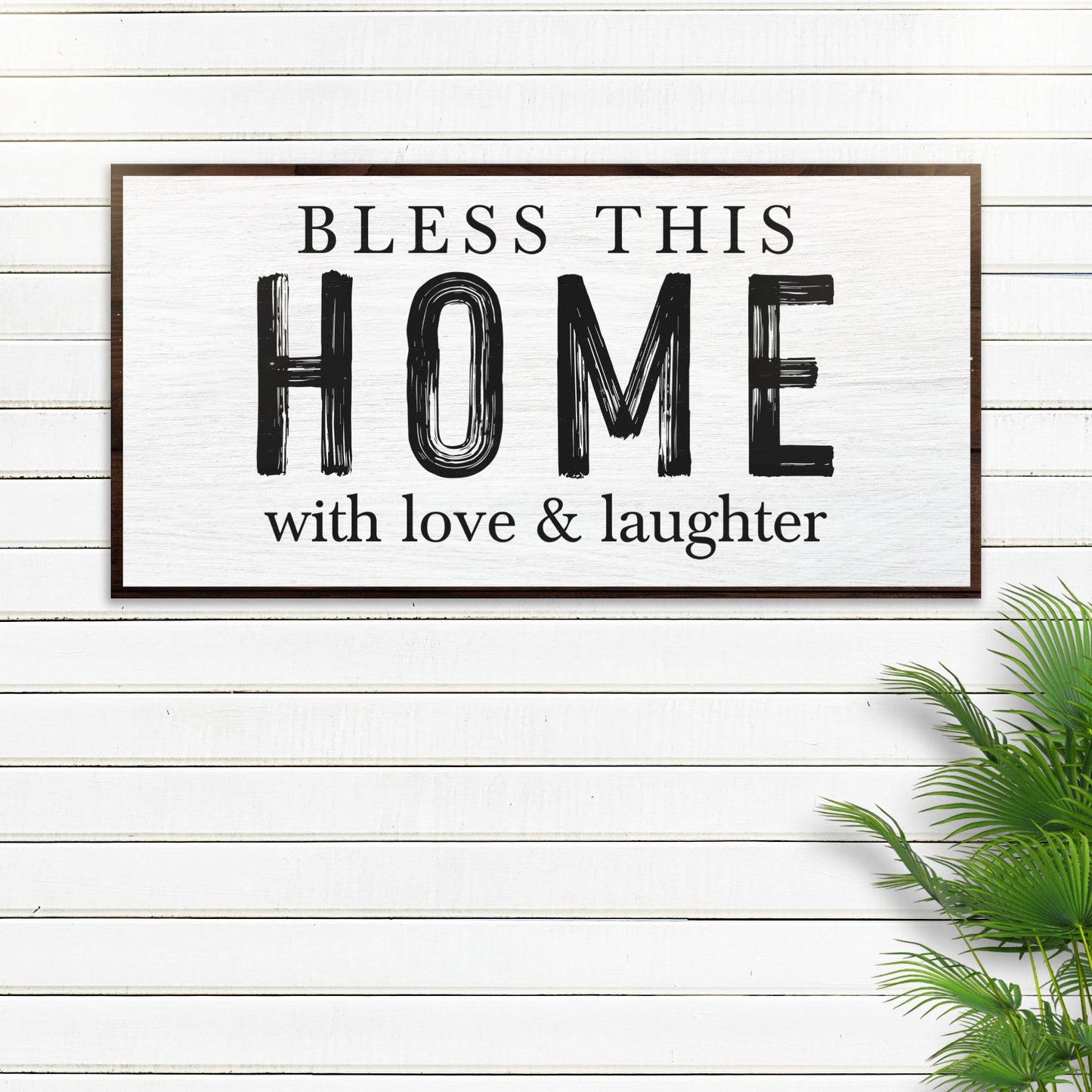 Bless This Home With Love and Laughter Canvas Wall Art