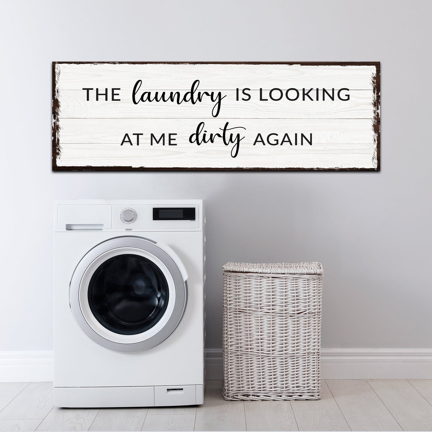 Dirty Laundry Room Canvas Sign III