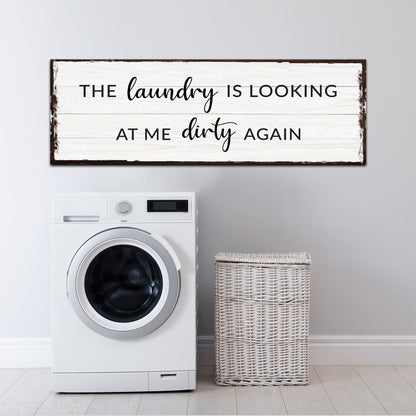 Dirty Laundry Room Canvas Sign III