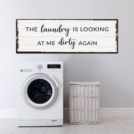 Dirty Laundry Room Canvas Sign III