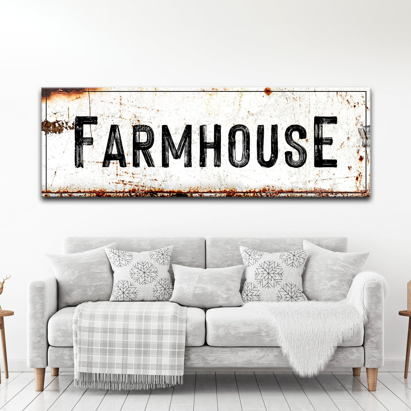Rustic Farmhouse Personalized Canvas Sign III