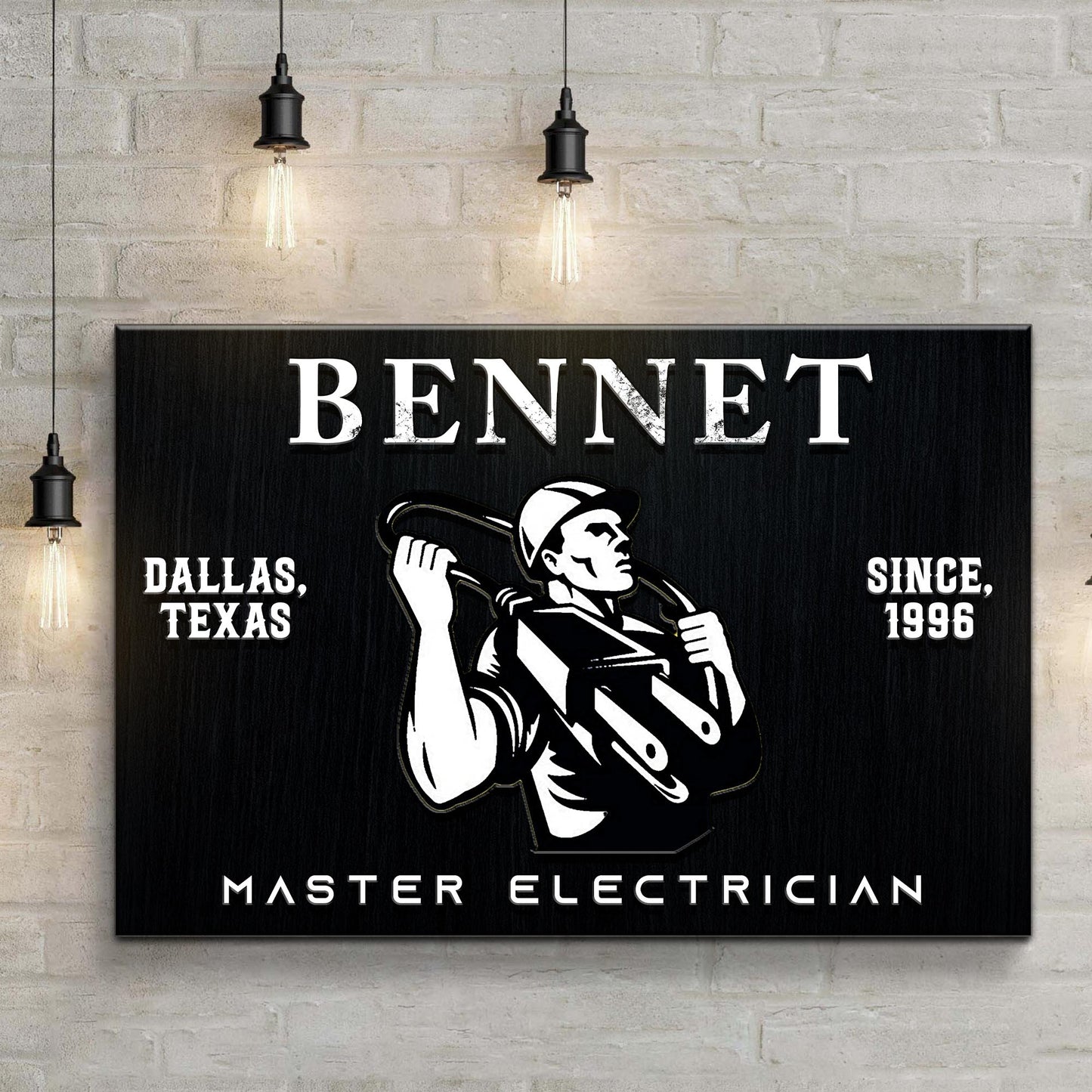 Master Electrician Canvas Sign