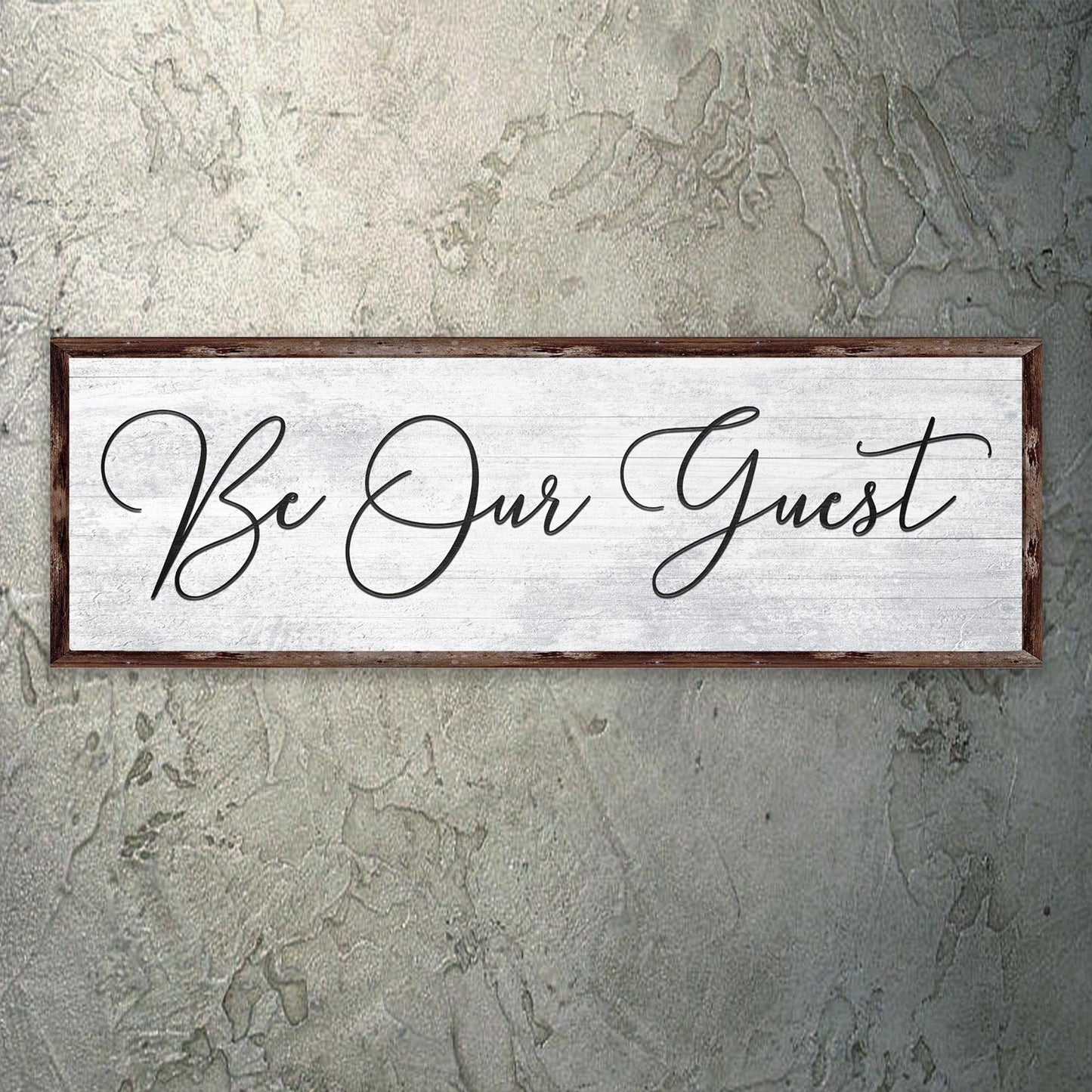 Be Our Guest Welcome Sign Canvas Wall Art