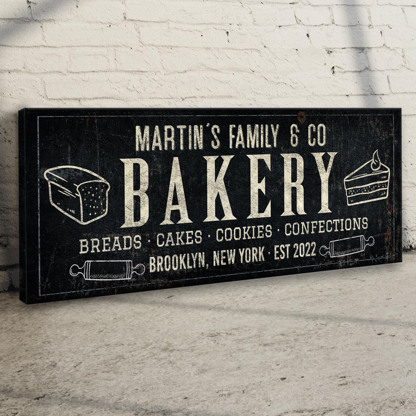 Bakery Sign Canvas Wall Art Breads Cakes Confections