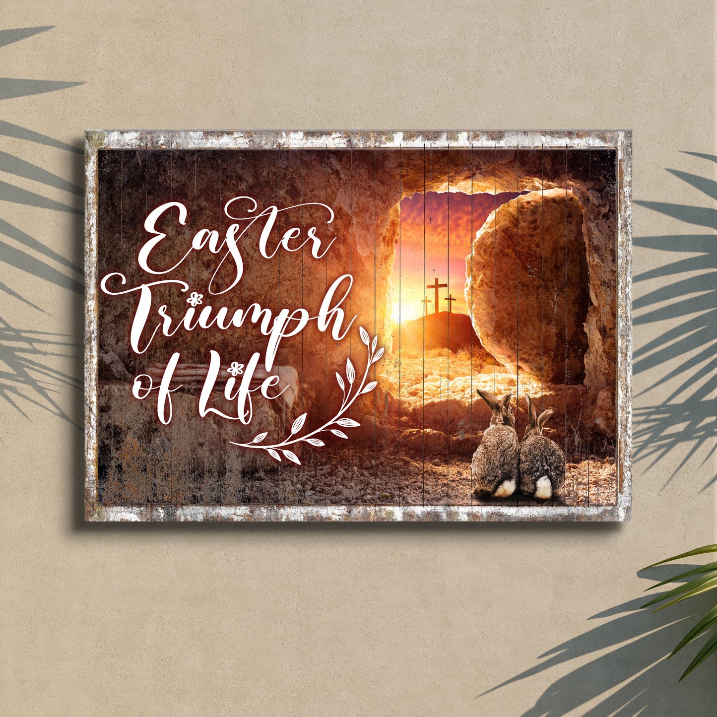 Easter Triumph of Life Canvas Wall Sign