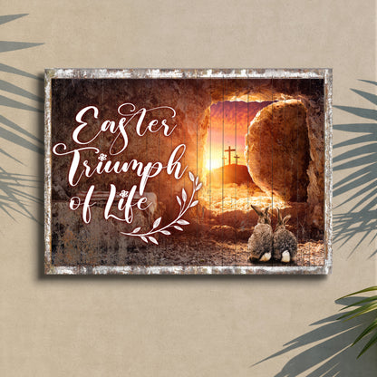 Easter Triumph of Life Canvas Wall Sign