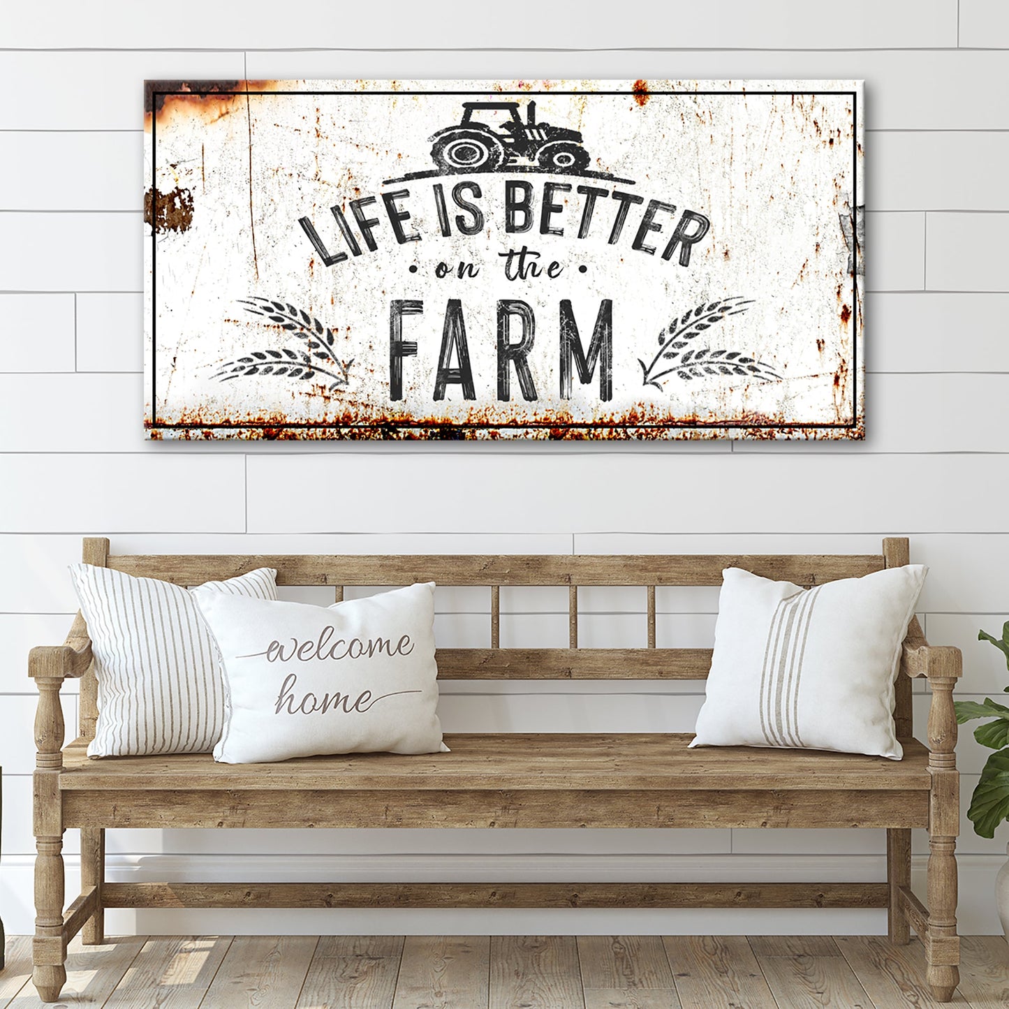 Life Is Better On The Farm Canvas Sign II