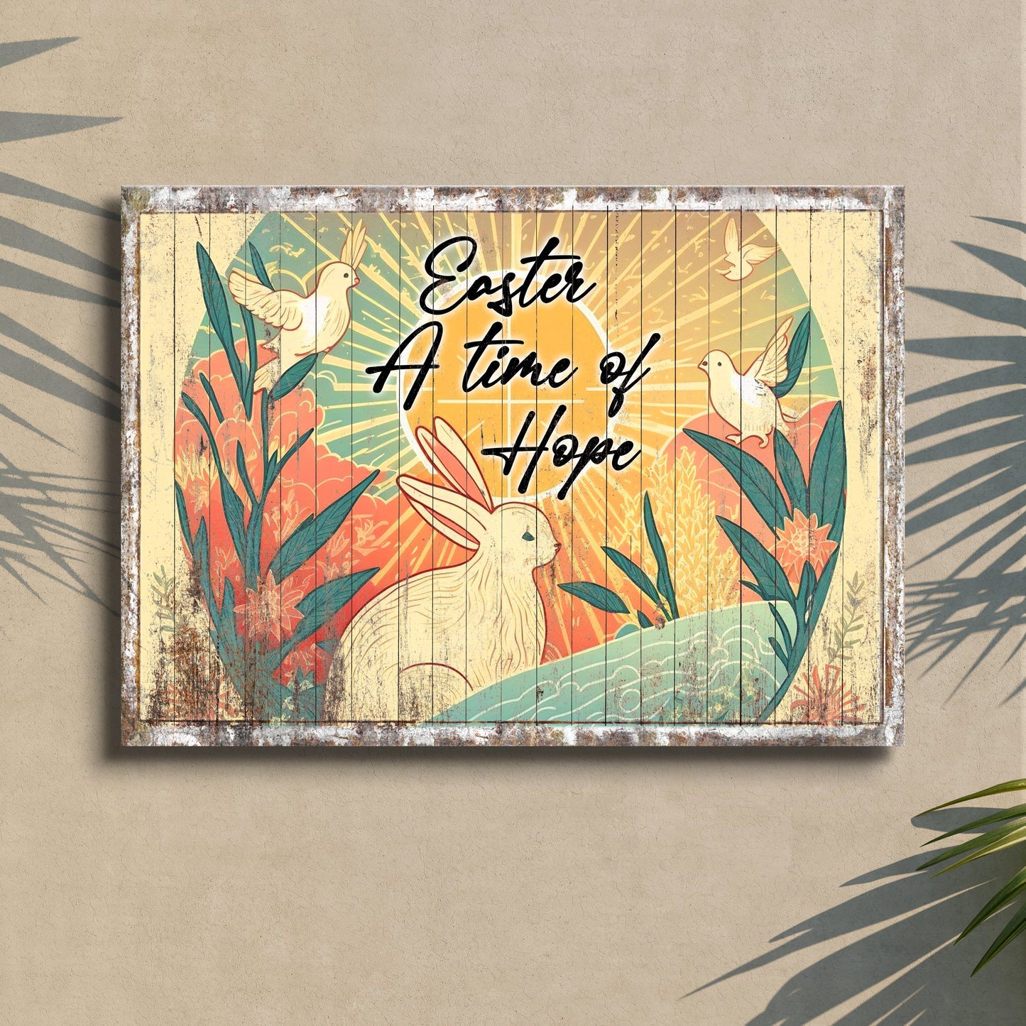 Easter A Time of Hope Canvas Sign