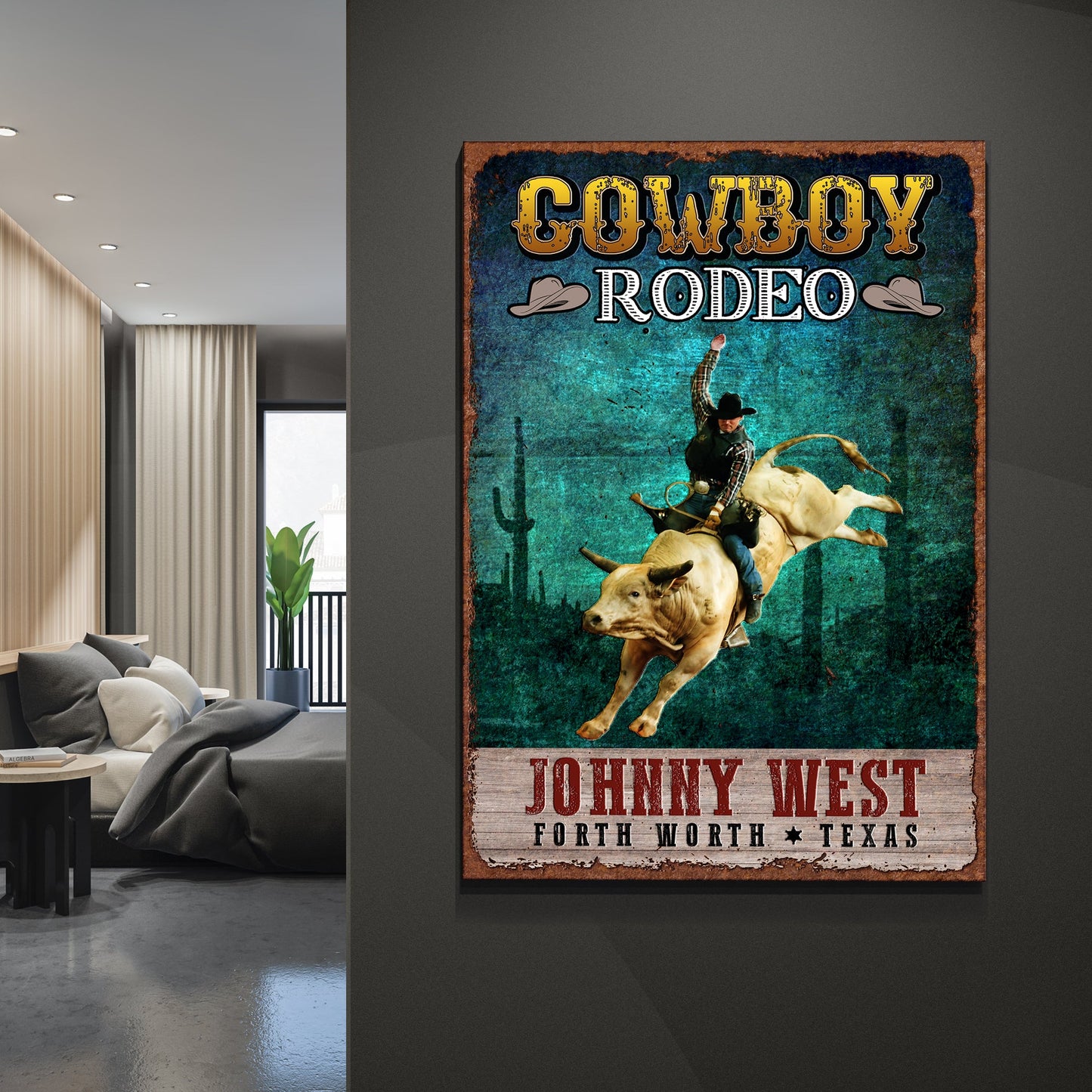 Cowboy Rodeo Show Canvas Wall Art
