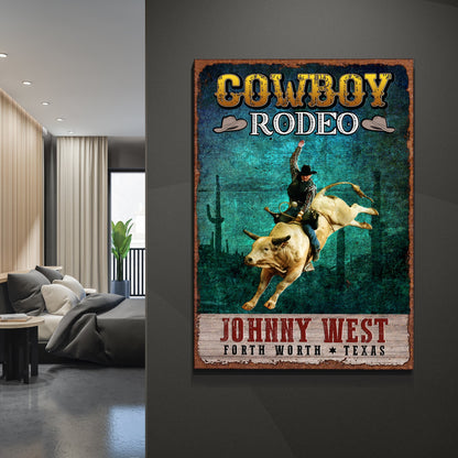 Cowboy Rodeo Show Canvas Wall Art