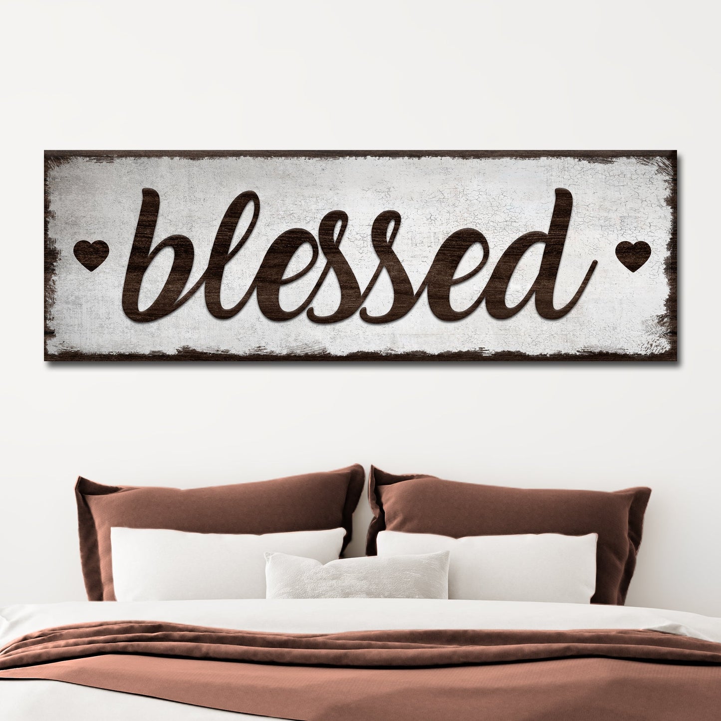 Blessed Canvas Wall Art - Inspirational Faith Sign