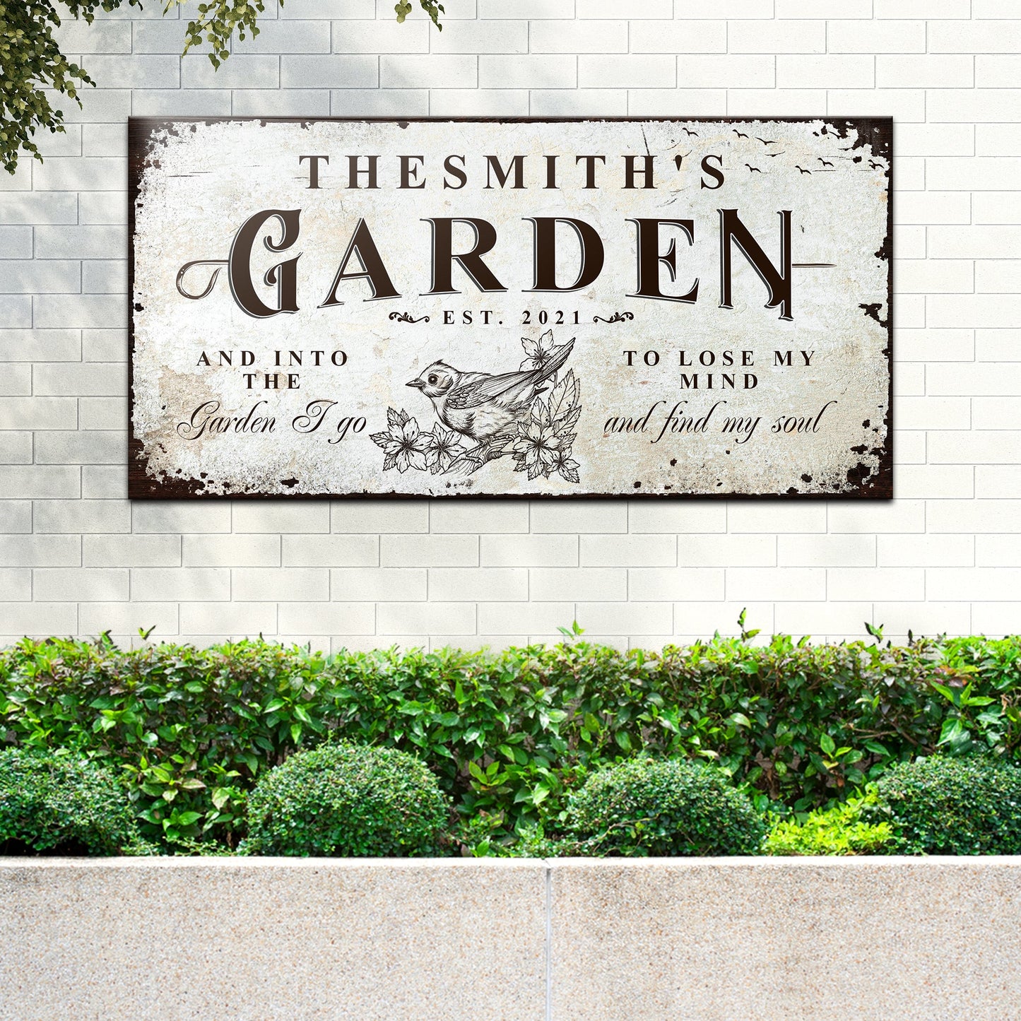 Family Garden Personalized Canvas Sign