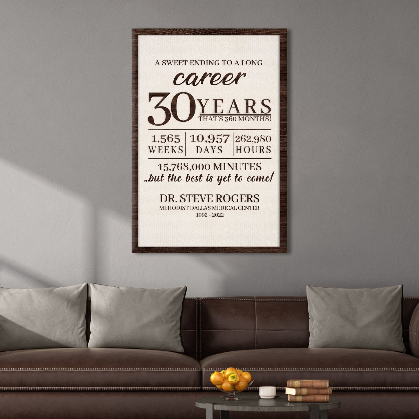 A Sweet Ending To A Long Career retirement canvas sign