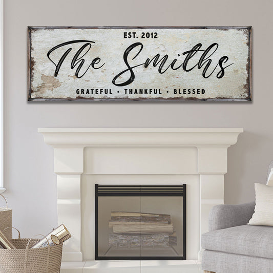 Thanksgiving Family Gather Together Canvas Sign