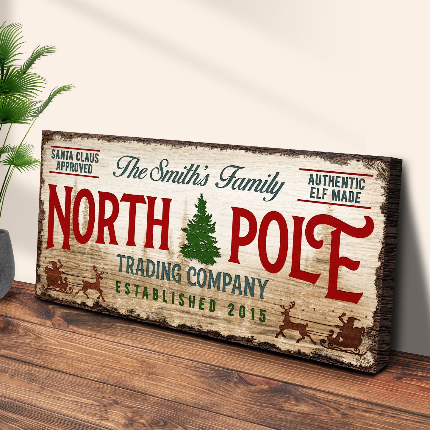 Christmas Trading Co Sign Canvas Wall Art